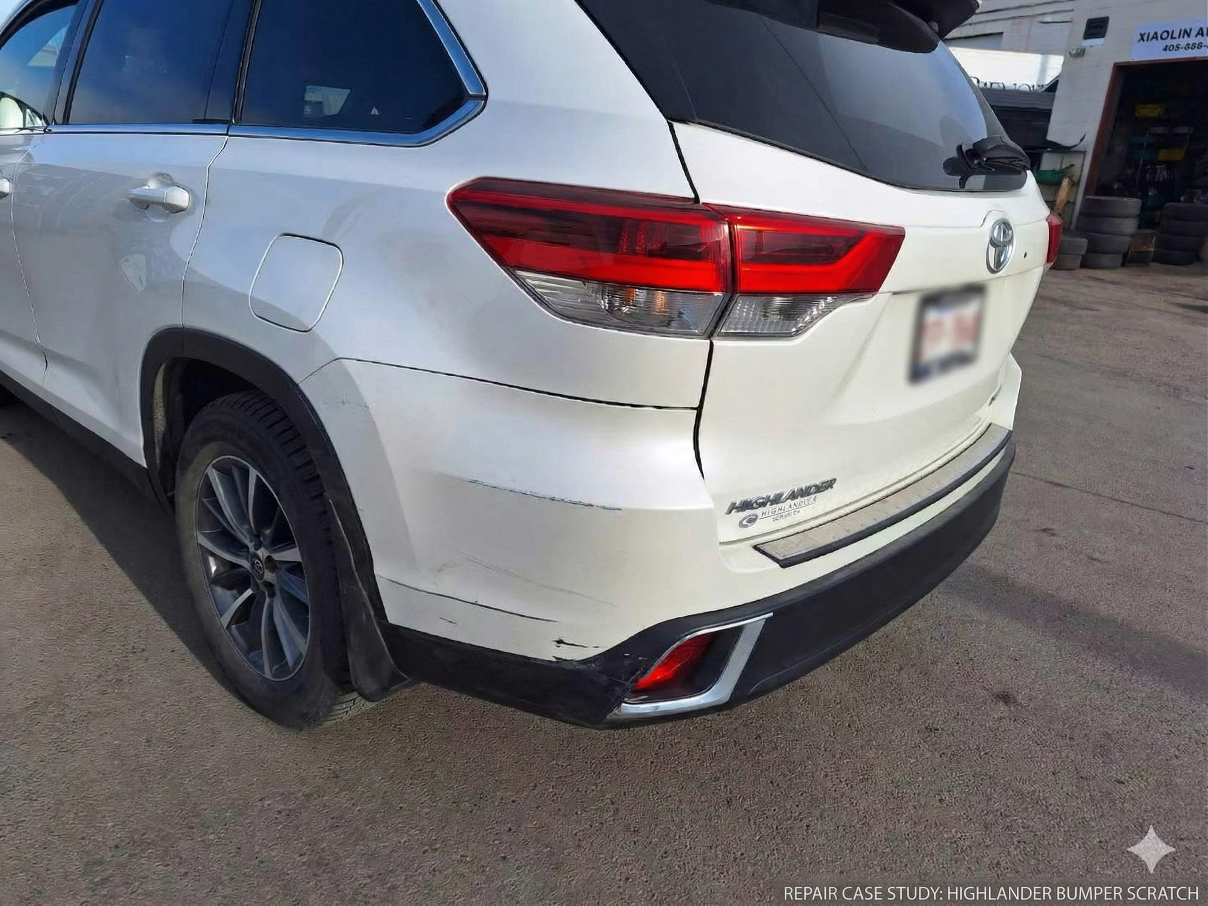 卡尔加里 2019年丰田 Highlander 左后保险杠翻新 repair photo 2 Calgary